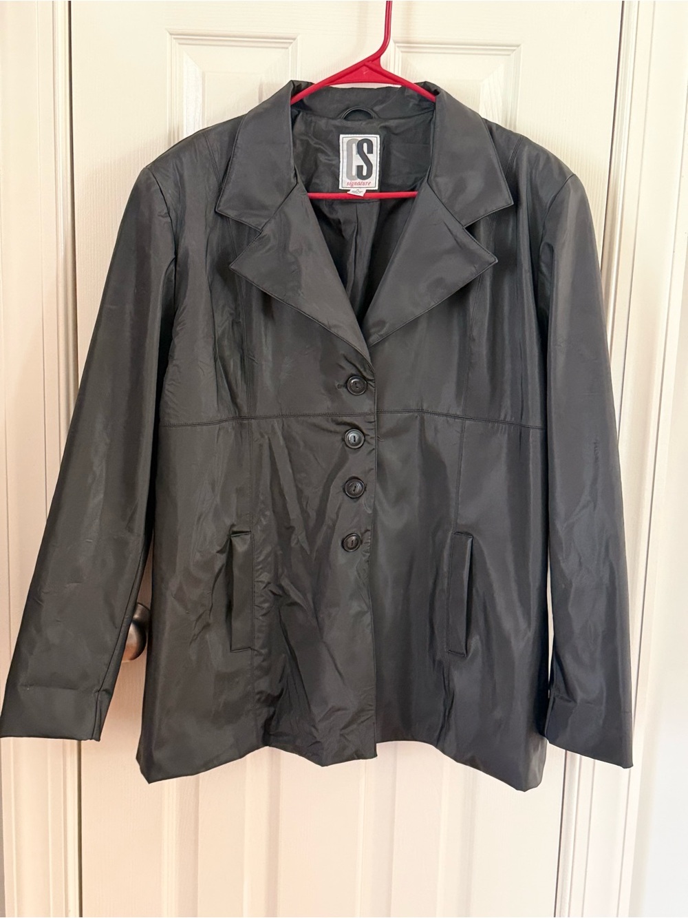 CS Signature Black Dress Rain Coat Tailored Blazer Jacket Women’s XL